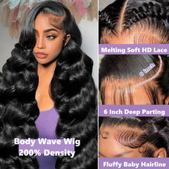 Brofoe body wave texture demonstrates full movement and tangle free wear