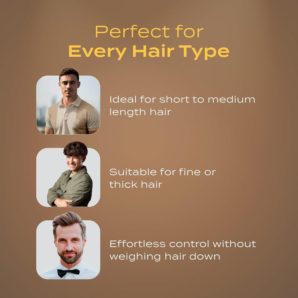 BROSH Feather Weight Pomade washout illustrates water-based formula rinsing clean.