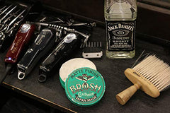 BROSH Matte Finish Clay Pomade on hair for flexible, medium hold.