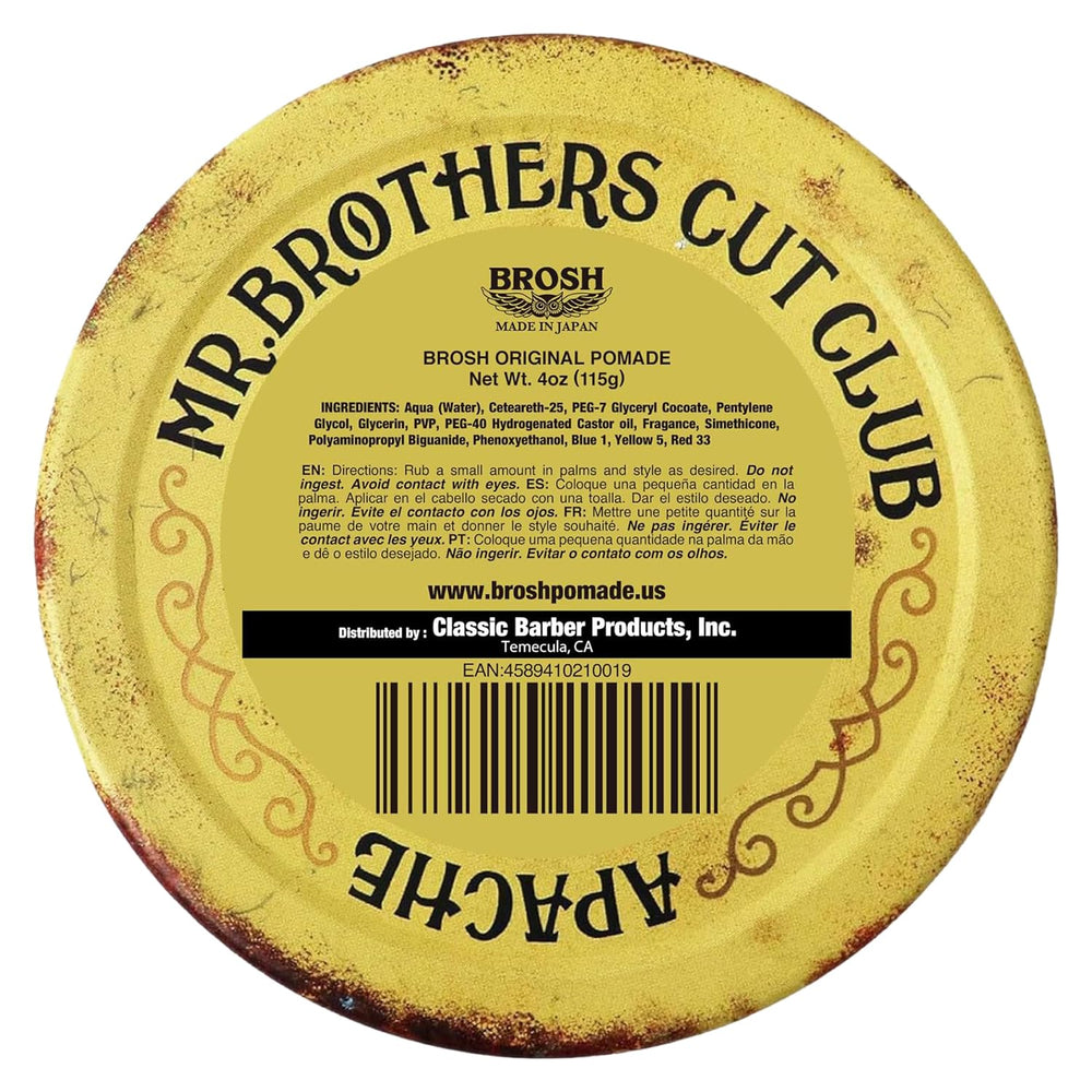 BROSH Original Pomade subtle masculine scent enhances grooming ritual.