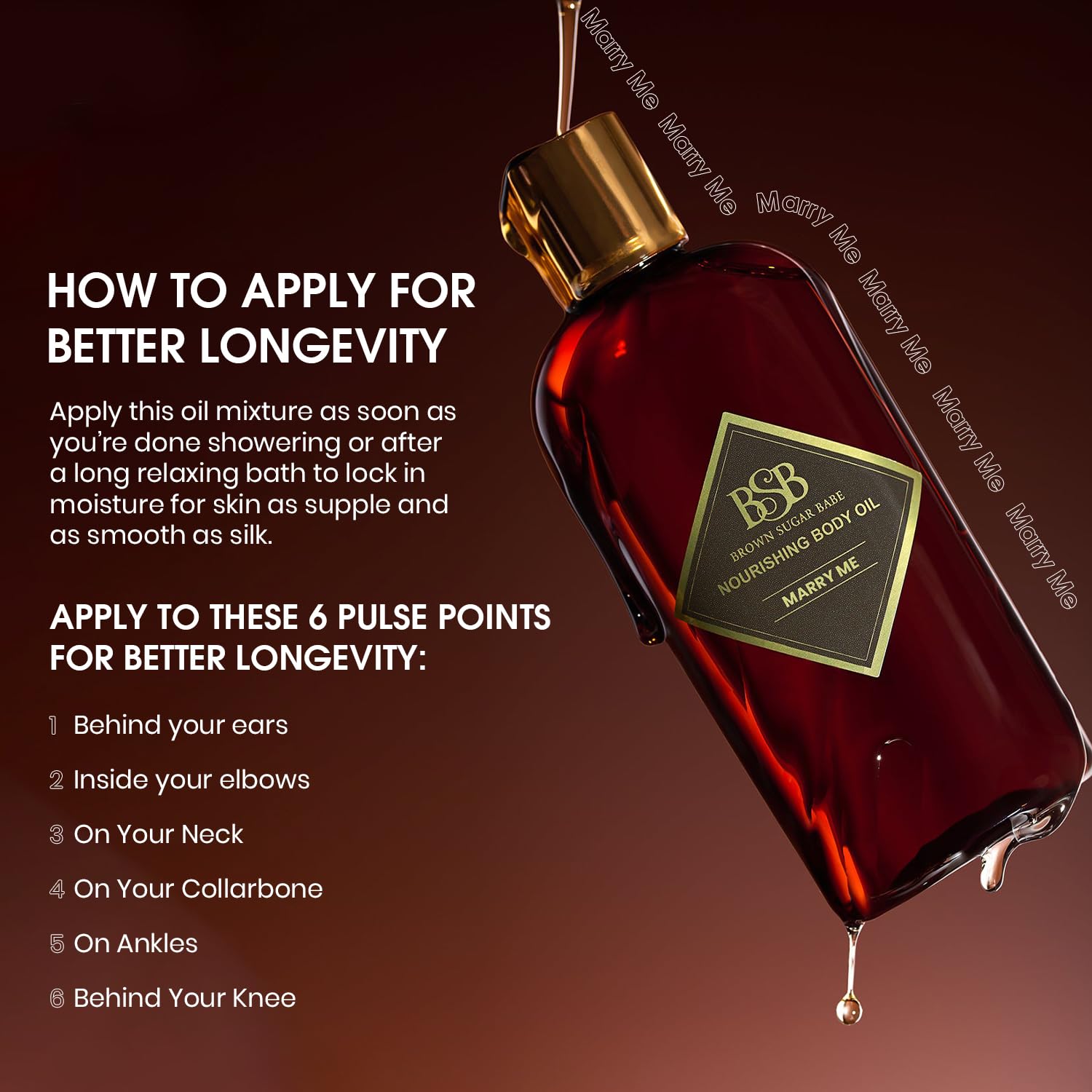 Brown Sugar Babe Marry Me finish appears silky and non-greasy on skin.