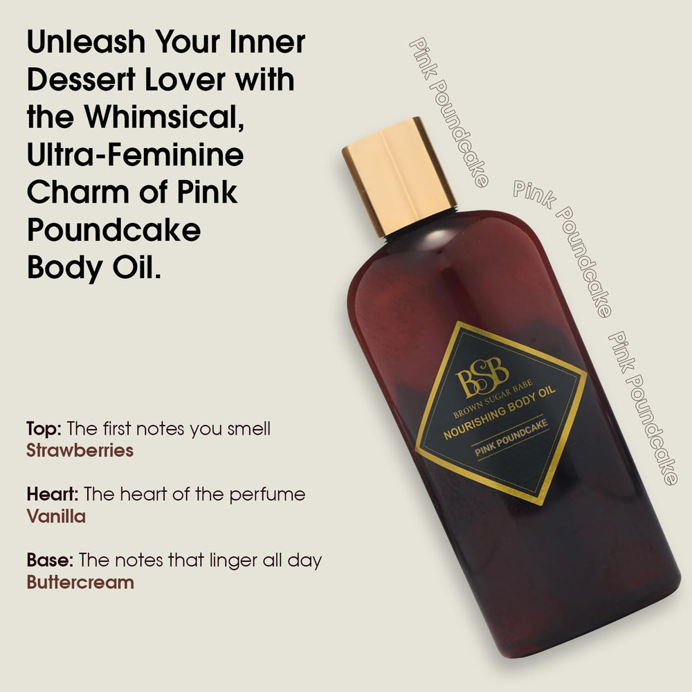 Brown Sugar Babe Pink Poundcake oil ingredients reveal nourishing 5-oil blend.