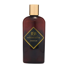 Brown Sugar Babe Sugar Plum Body Oil bottle-front: daily hydration potential