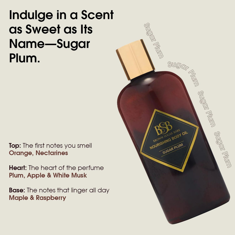 Brown Sugar Babe Sugar Plum ingredients-sweet-almond: soothing, velvety skin feel