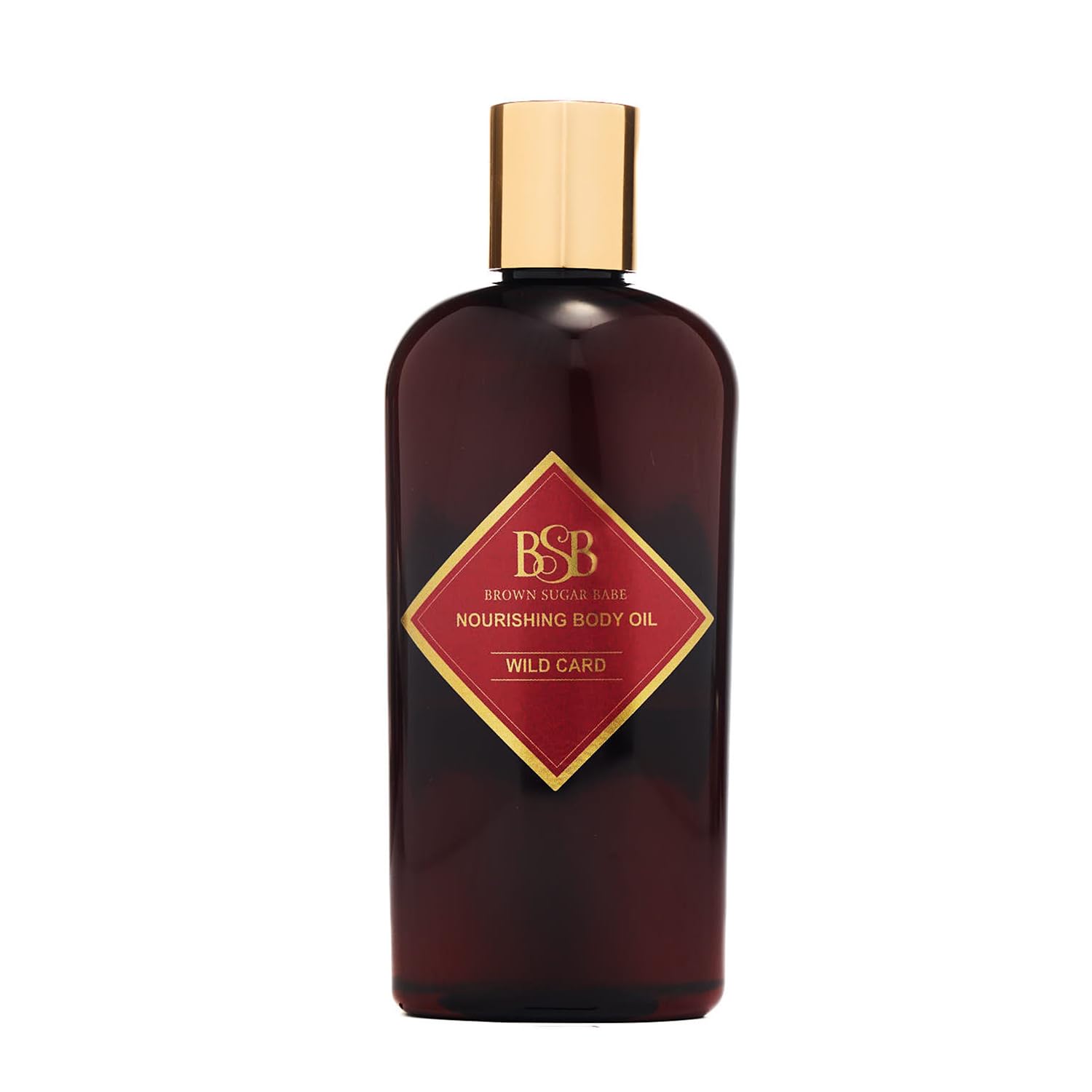 Brown Sugar Babe Wild Card bottle pour shows luxurious oils for daily skin nourishment.