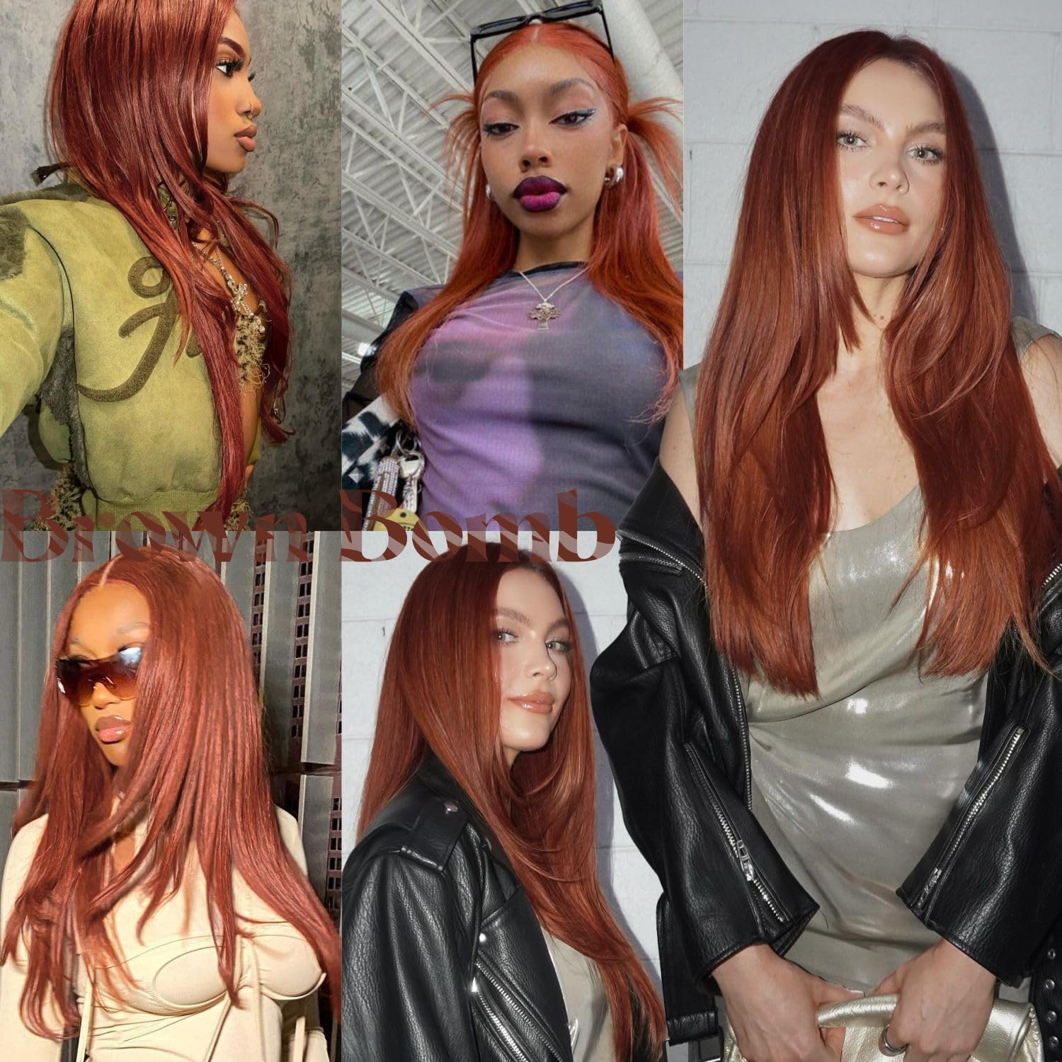 BrownBomb secure-fit wig without clips or glue.