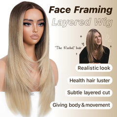 BrownBomb wear-and-go glueless wig demonstrates quick 3-second wear in real life