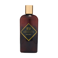 Brown Sugar Babe Rich Aunty Oil bottle close-up showing lightweight skin nourishment.