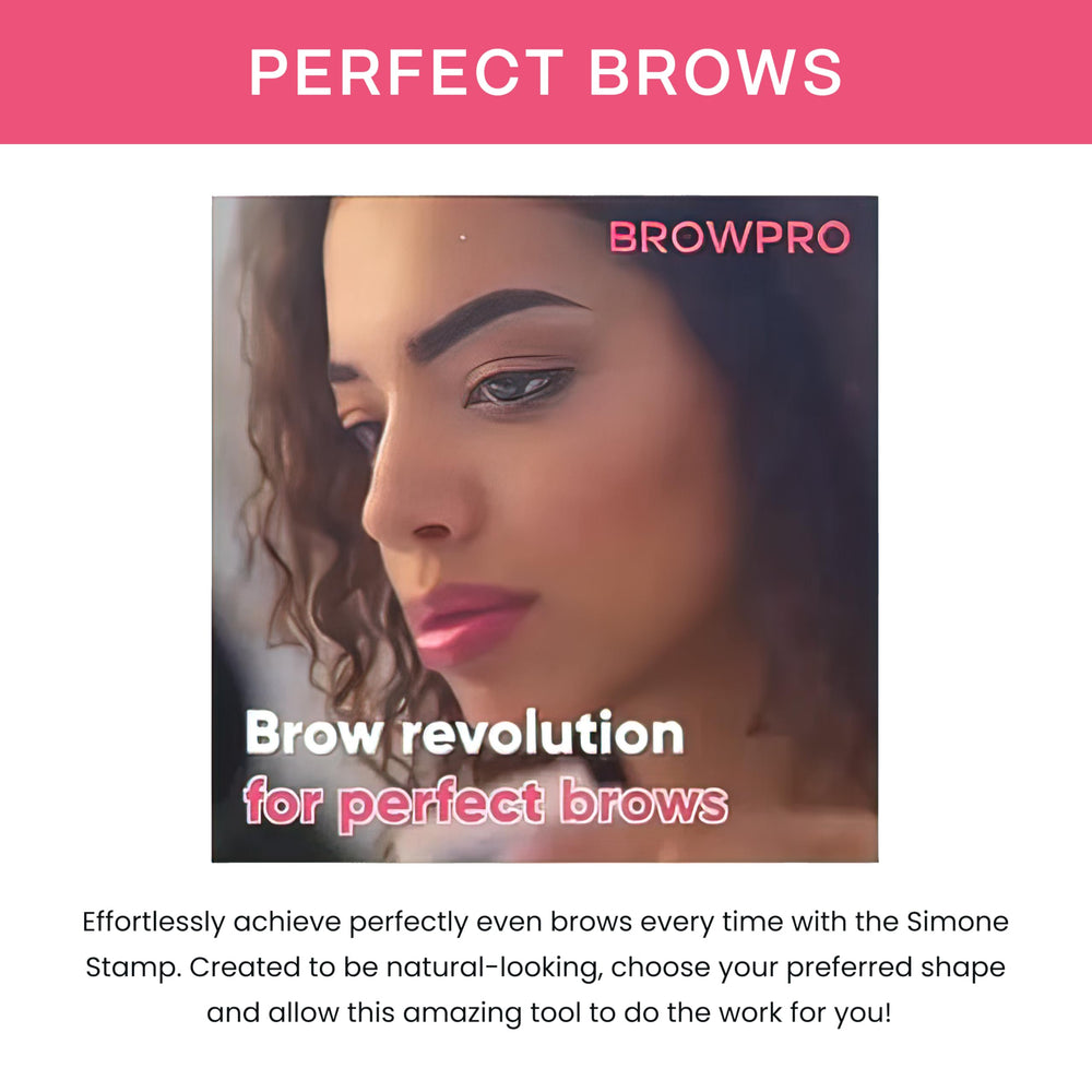 BrowPro Simone Stamp offers three shapes: straight, arched, rounded.