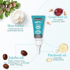 Brows Eyes Lips breathable formula demonstrates a gentle barrier for healing skin