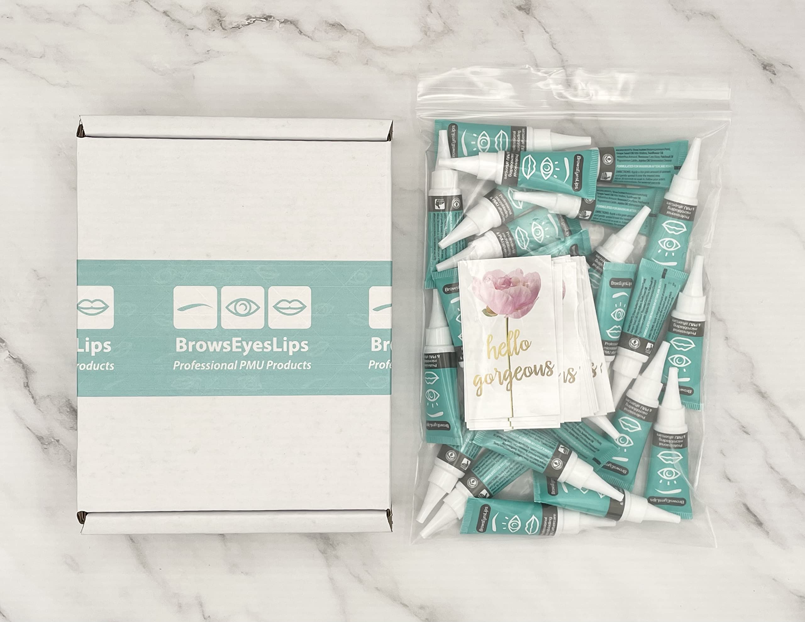 Brows Eyes Lips packaging tube demonstrates hygienic, closed packaging to prevent contamination