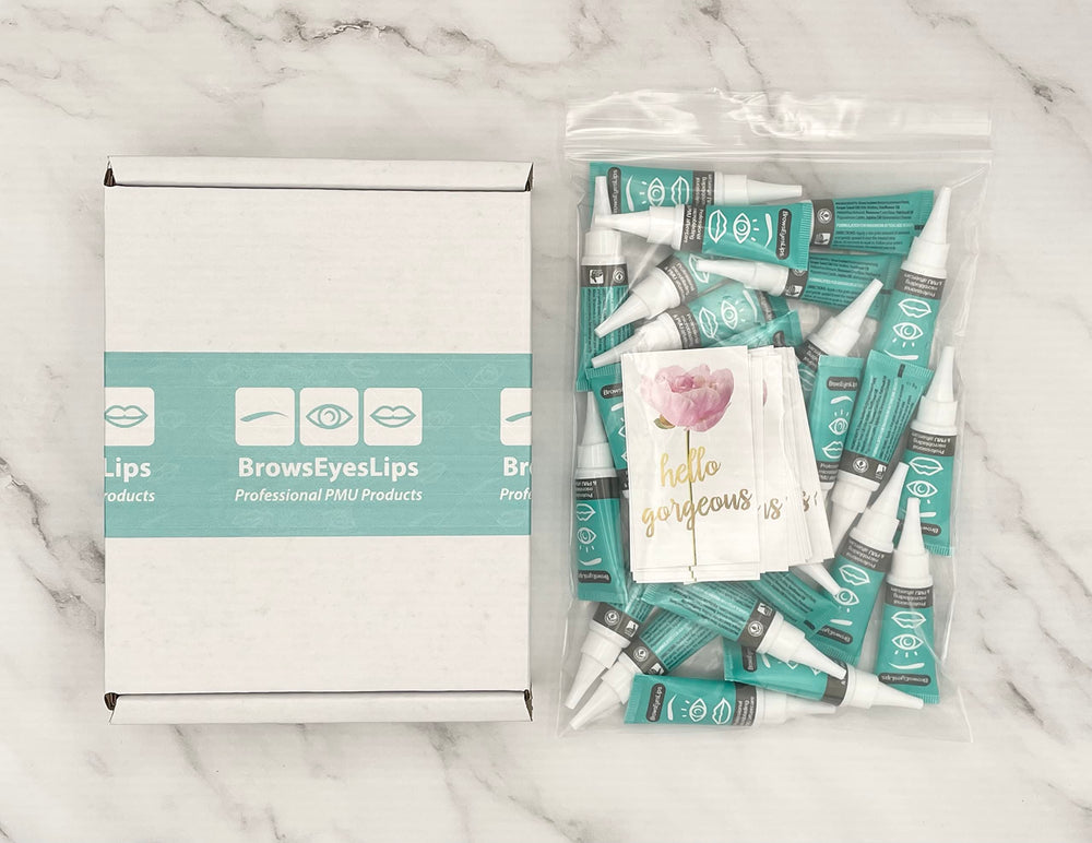 Brows Eyes Lips packaging tube demonstrates hygienic, closed packaging to prevent contamination