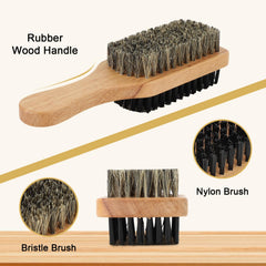 Brrnoo cepillo de barba, lado nylon, desenreda sin tirar.