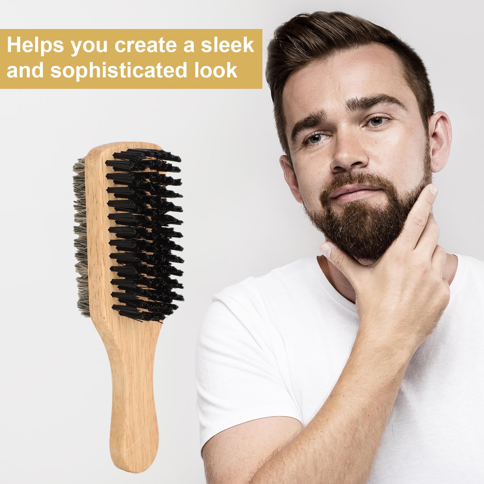 Brrnoo cepillo de barba para limpieza suave tras el cepillado.