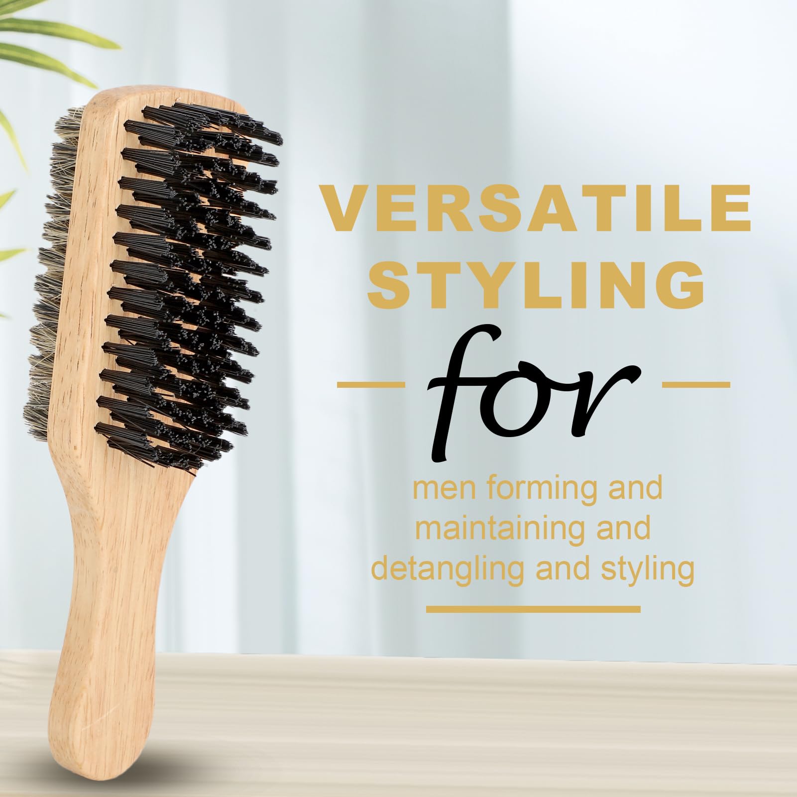 Brrnoo cepillo de barba para peinado y modelado, resultados naturales.