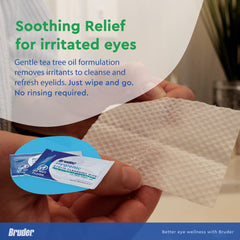 Bruder eyelid wipes for daily use at home or office.