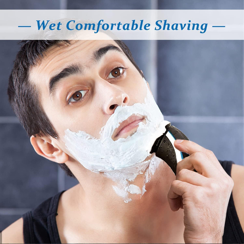 Cleaning brush included to simplify post-shave maintenance