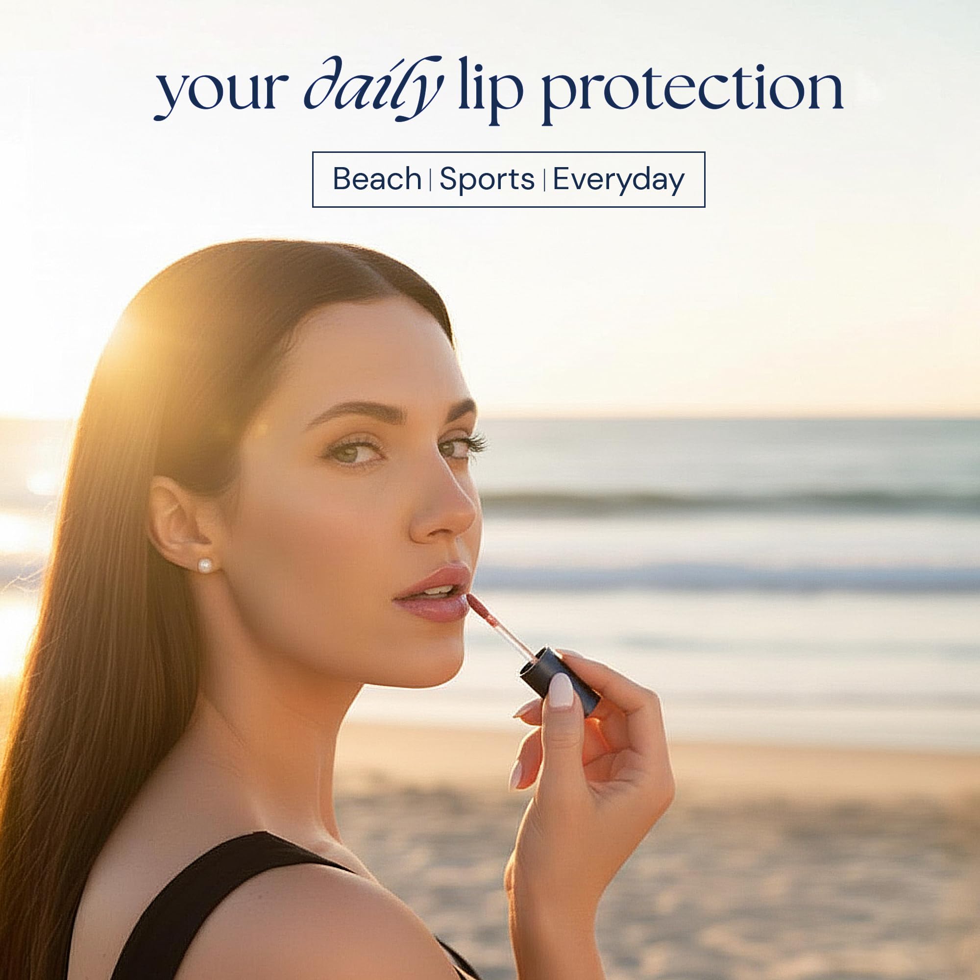Brush On Block vegan lip oil label highlighting gluten-free formula