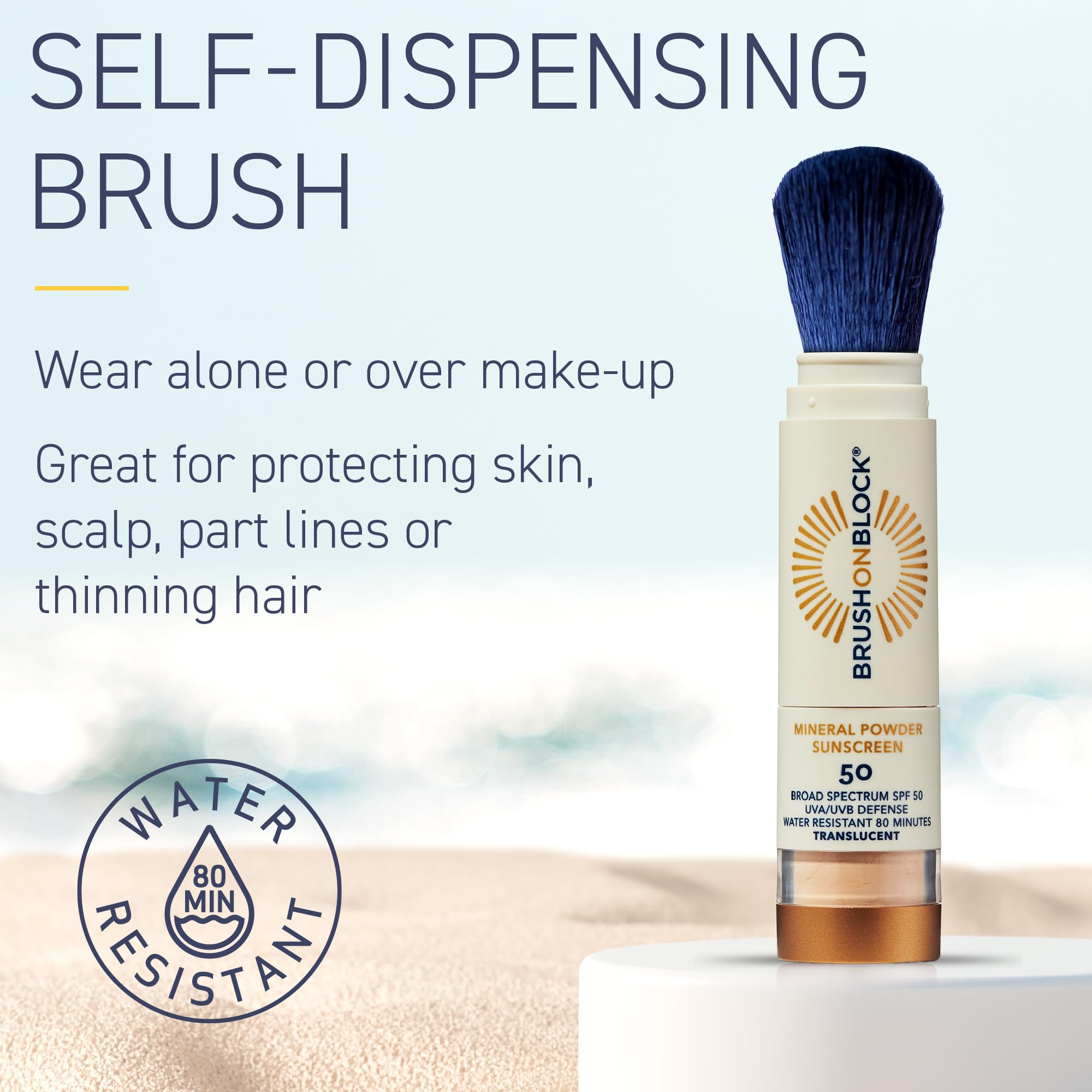 Brush On Block sheer light coverage for daily sunscreen
