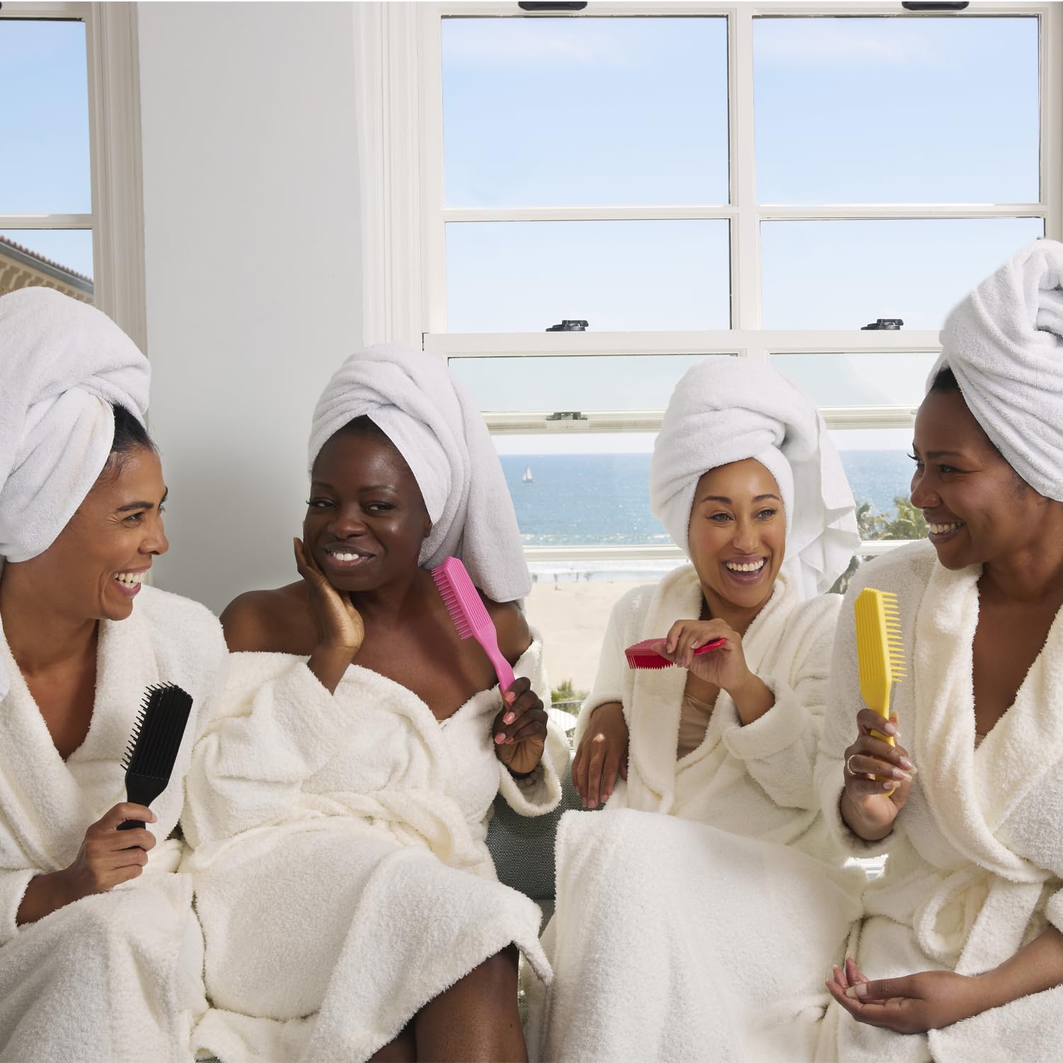 Brush With The Best Black Detangler Brush ready for styling and detangling.