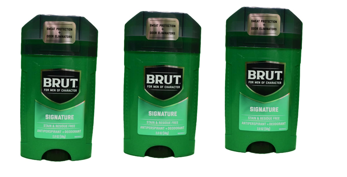 BRUT anti-perspirant stick close-up with classic scent for daily freshness