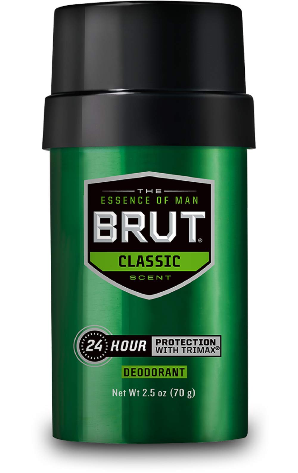 BRUT Classic Round Stick 2 Pack with long-lasting scent for all-day odor protection.