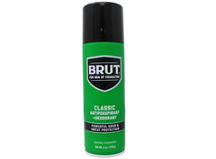 BRUT Classic spray bottle front view showing all-day freshness.