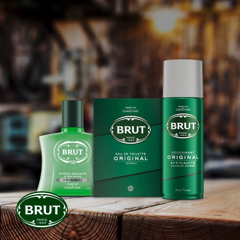Brut Original EDT spray mist captures crisp aroma with long-lasting feel