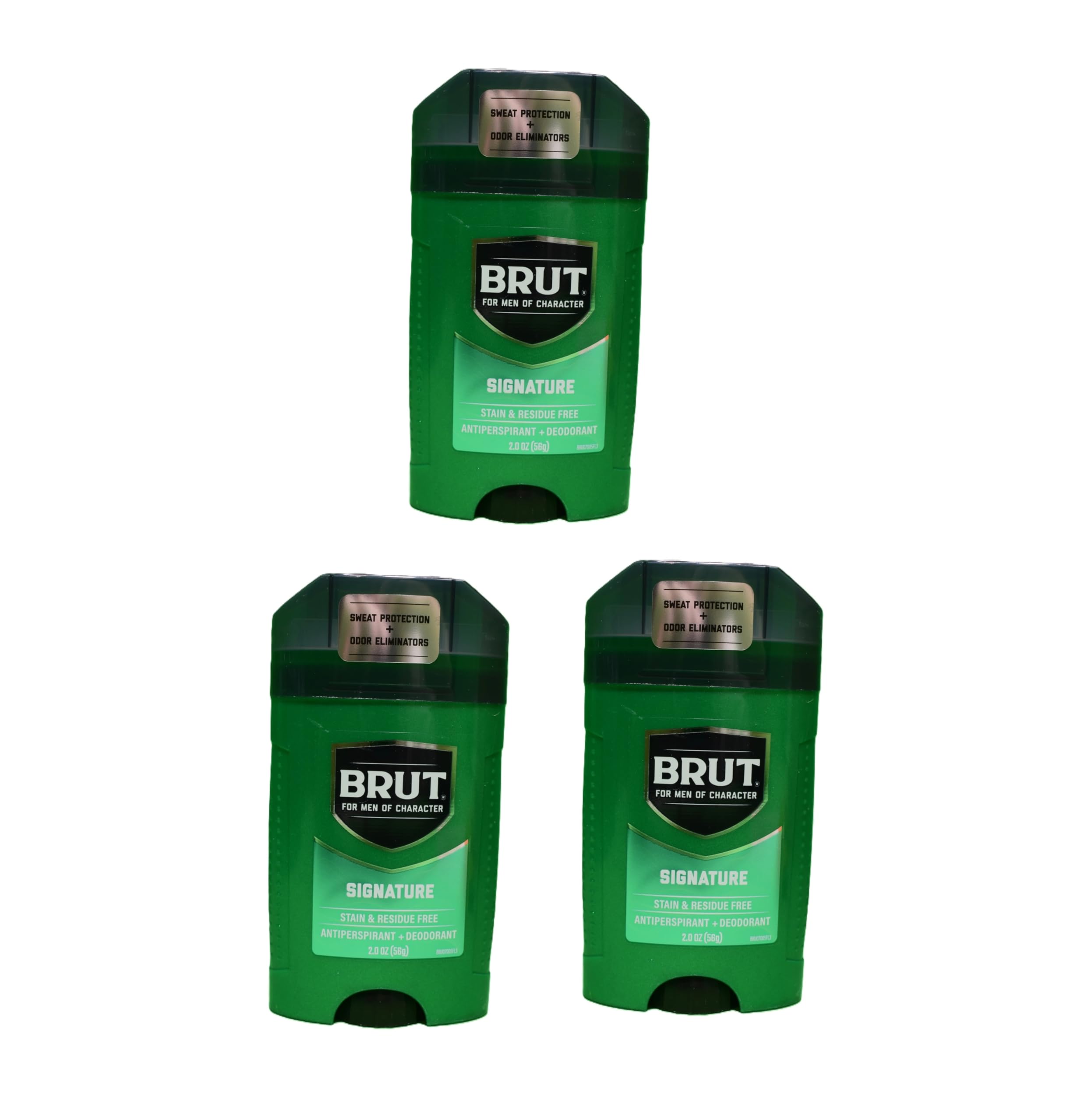 BRUT triple-pack sticks ideal for travel or shared bathrooms