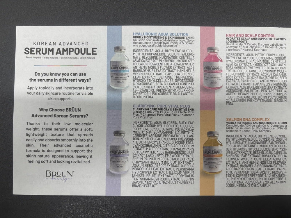 BRÜUN HS natural ingredients icons emphasizing nourishment and hydration
