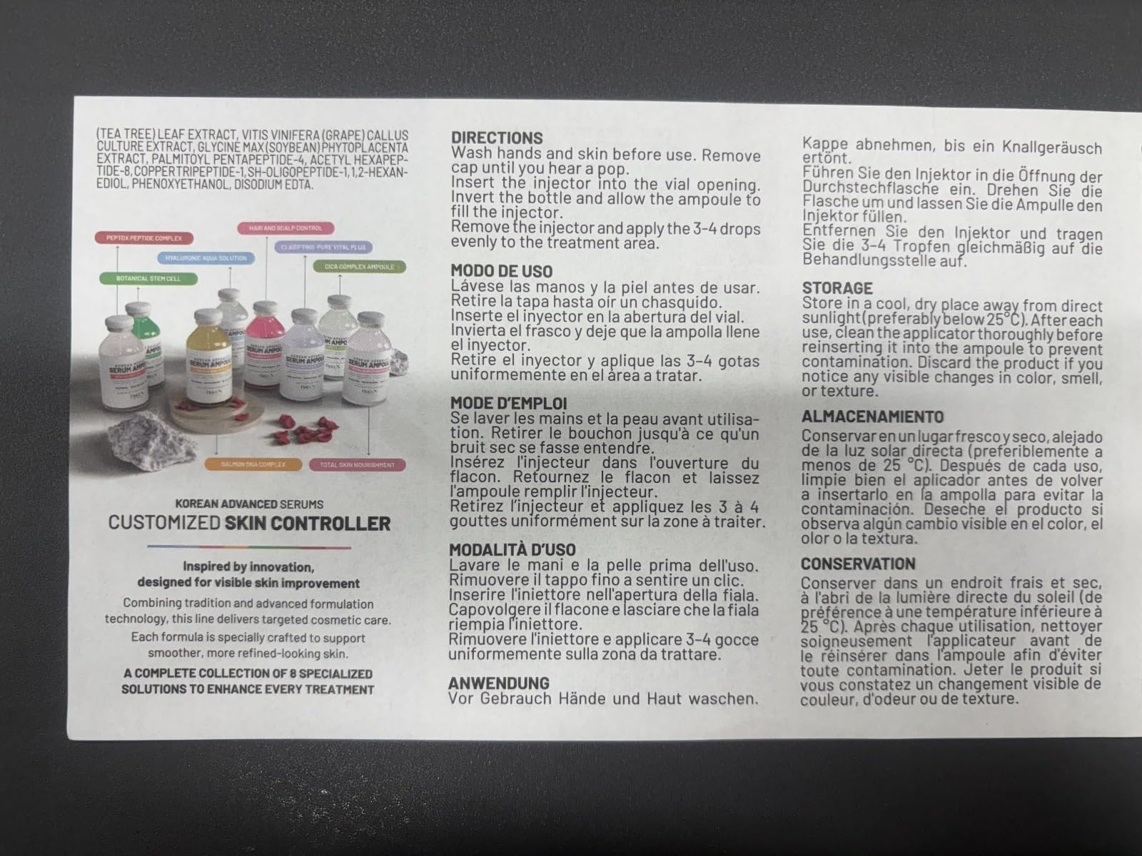 BRÜUN HS packaging display showing authentic Korean serum booster