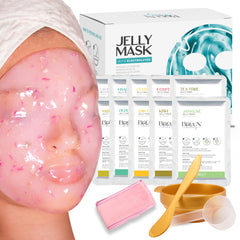 BRÜUN spa set packaging highlighting premium home-use jelly mask kit