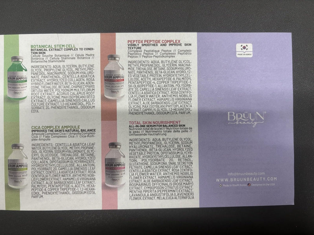 BRÜUN SC serum texture shown on skin for smooth application.
