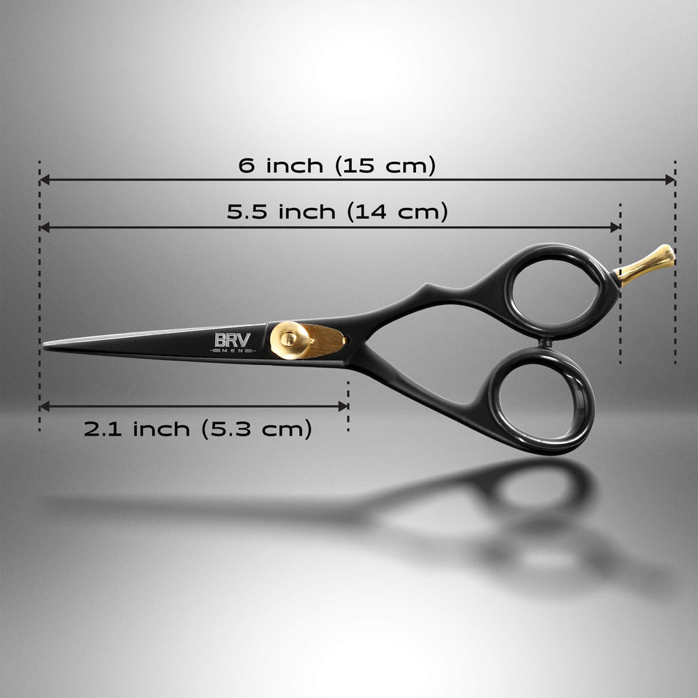 BRV MEN beard-trimming in use, showing precision on sideburns.