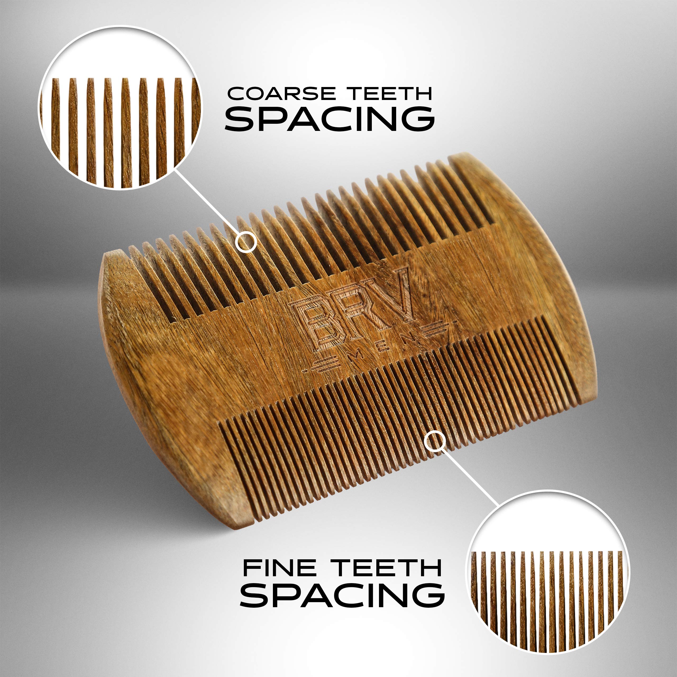BRV MEN pocket-case beard comb for on-the-go grooming.