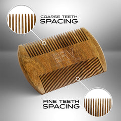 BRV MEN pocket-case beard comb for on-the-go grooming.