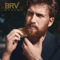 BRV MEN wooden comb ergonomic-handle and comfortable grip for easy styling.