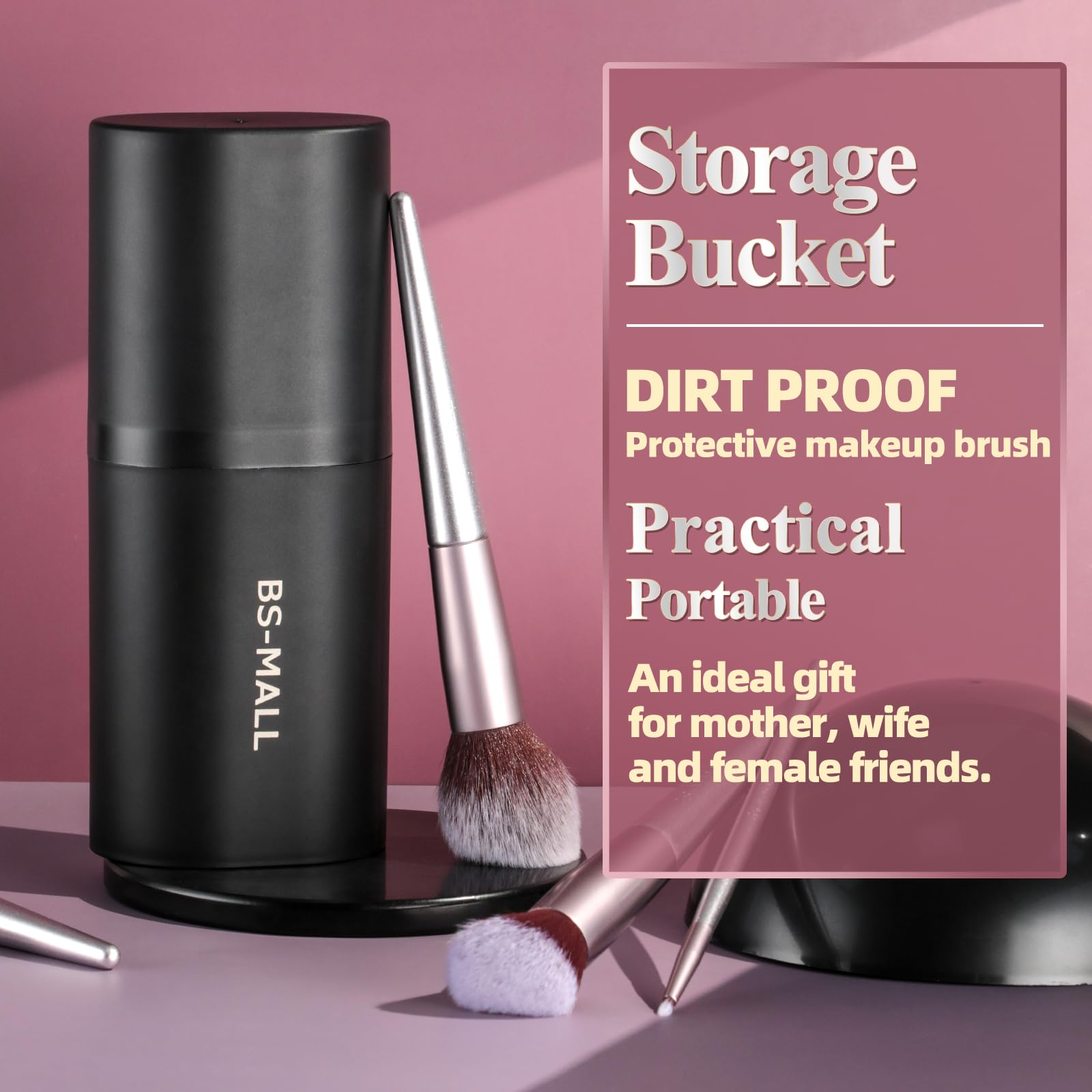 BS-MALL concealer-under-eye brush blends precisely to reduce under-eye creasing