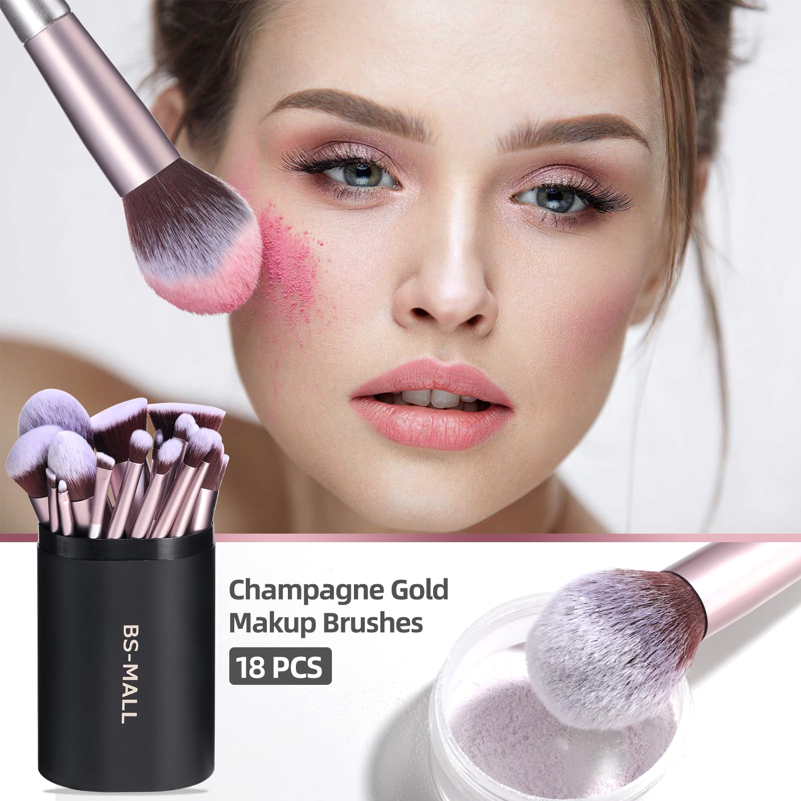 BS-MALL eyeshadow brush blends shades for seamless lid gradients