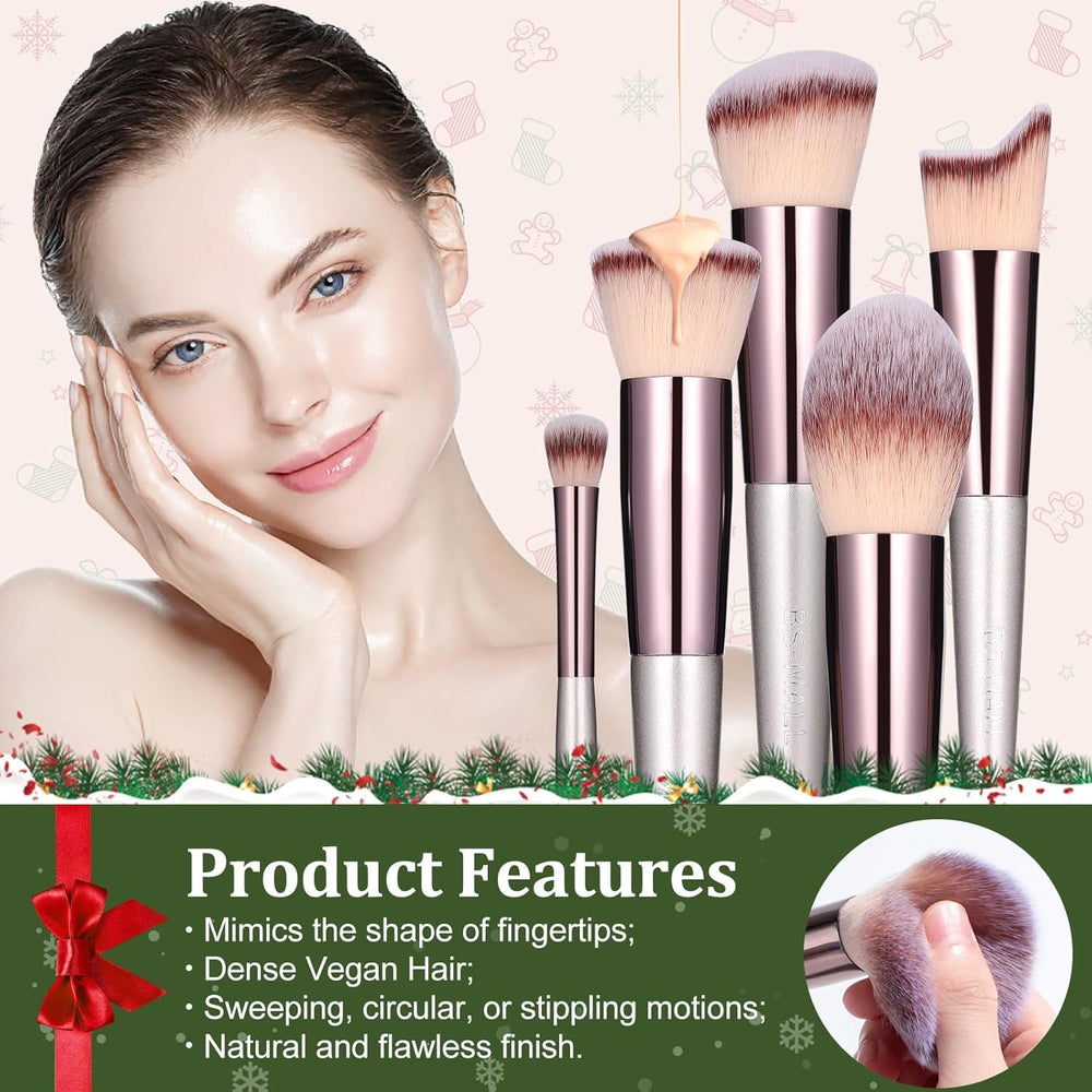 BS-MALL blush brush with plush bristles for natural-looking flush.