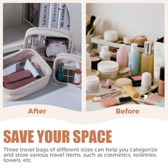 BS-MALL clear bag with waterproof PU leather protects belongings from spills.