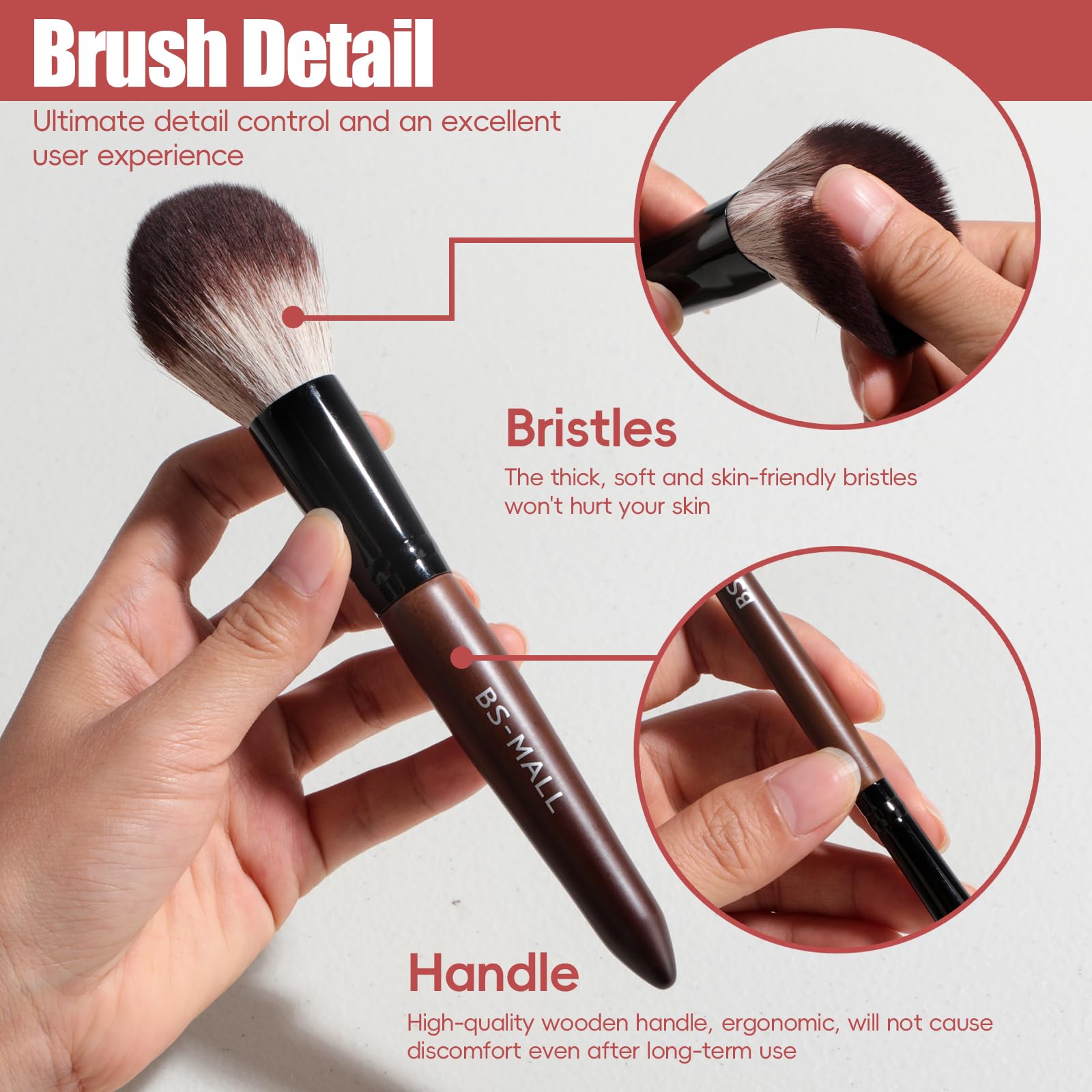 BS-MALL concealer brush offers precise under-eye coverage for quick corrections