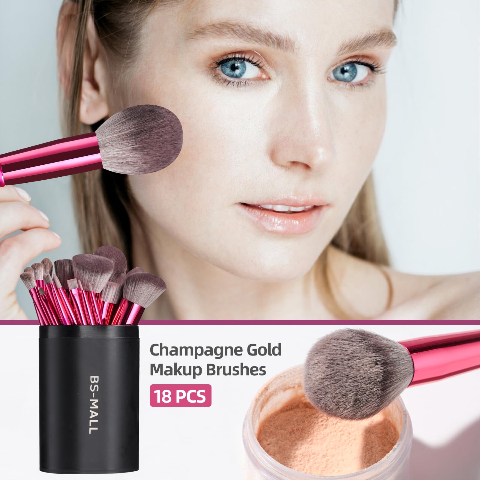 BS-MALL eyeshadow brushes for precise color placement and blending
