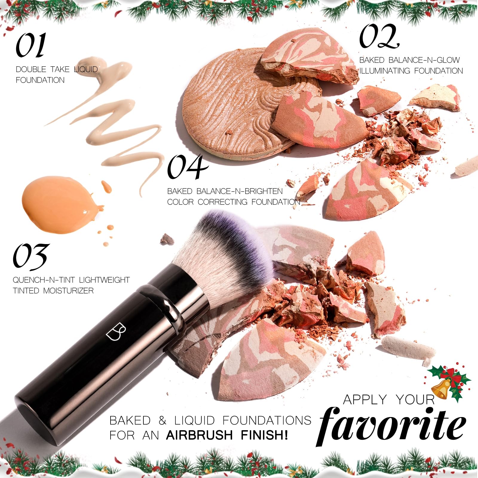 BS-MALL kabuki brush delivers soft, seamless foundation application