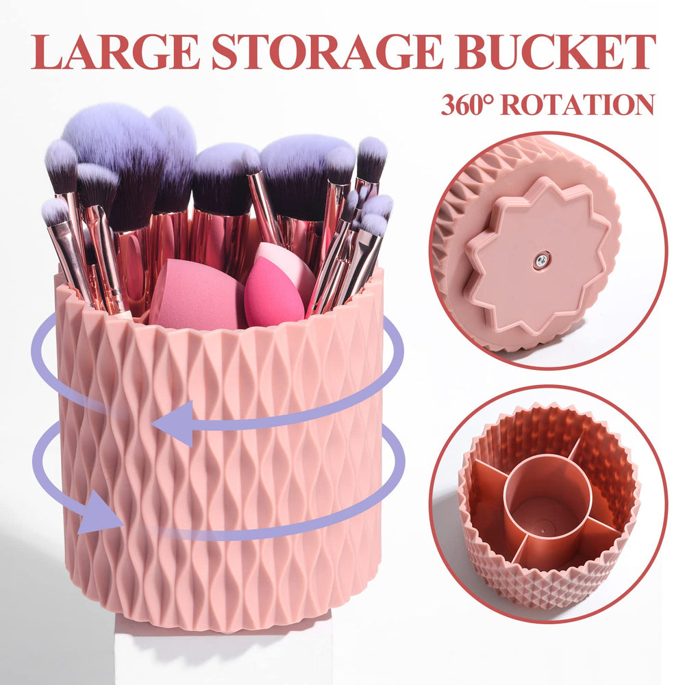 BS-MALL rotating brush holder keeps all brushes organized and within reach