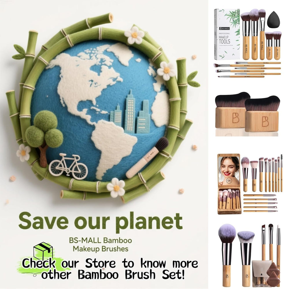 BS-MALL silver aluminum tube brushes add durability and a premium look.