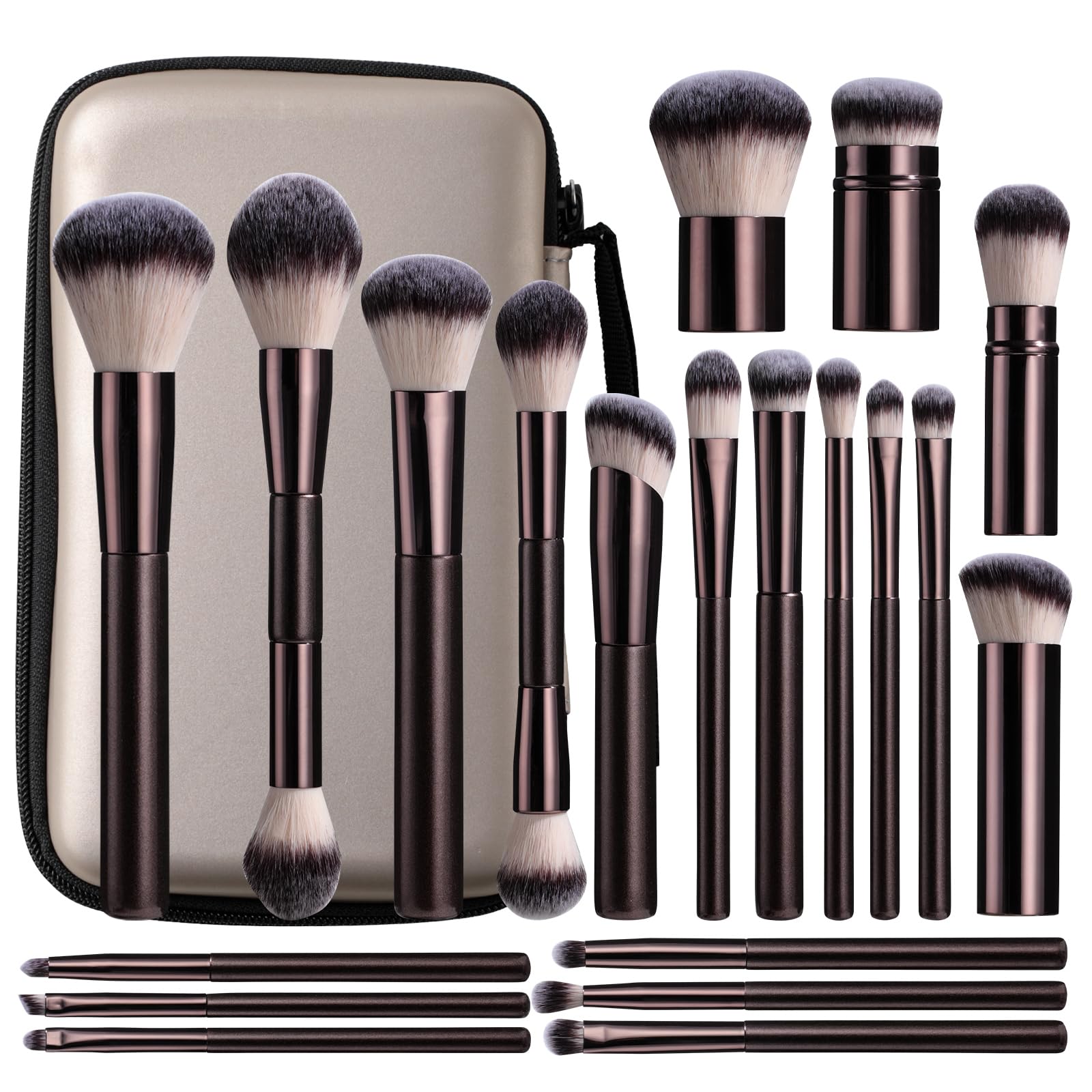 BS-MALL travel case makeup brushes for on-the-go touch-ups