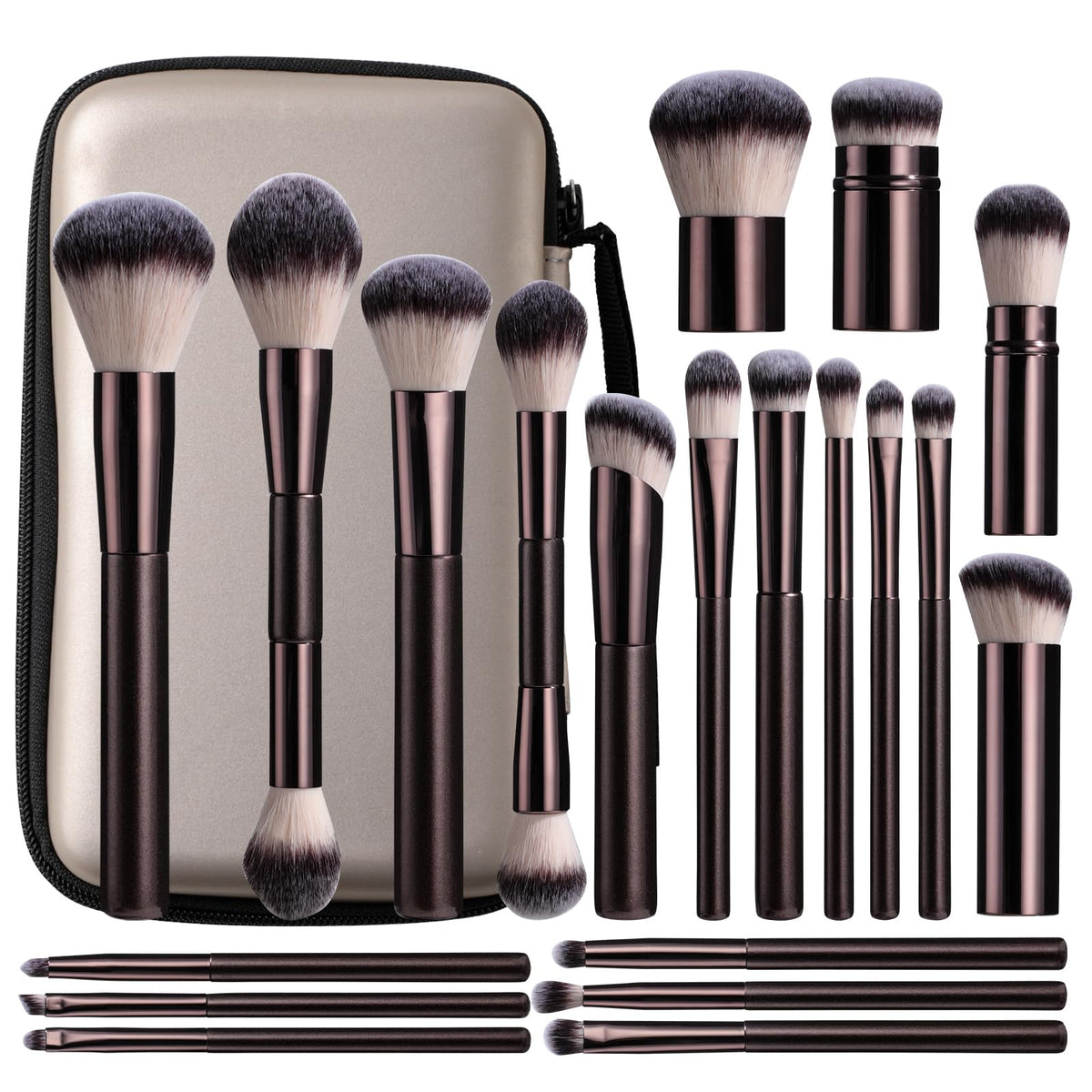 BS-MALL travel case makeup brushes for on-the-go touch-ups