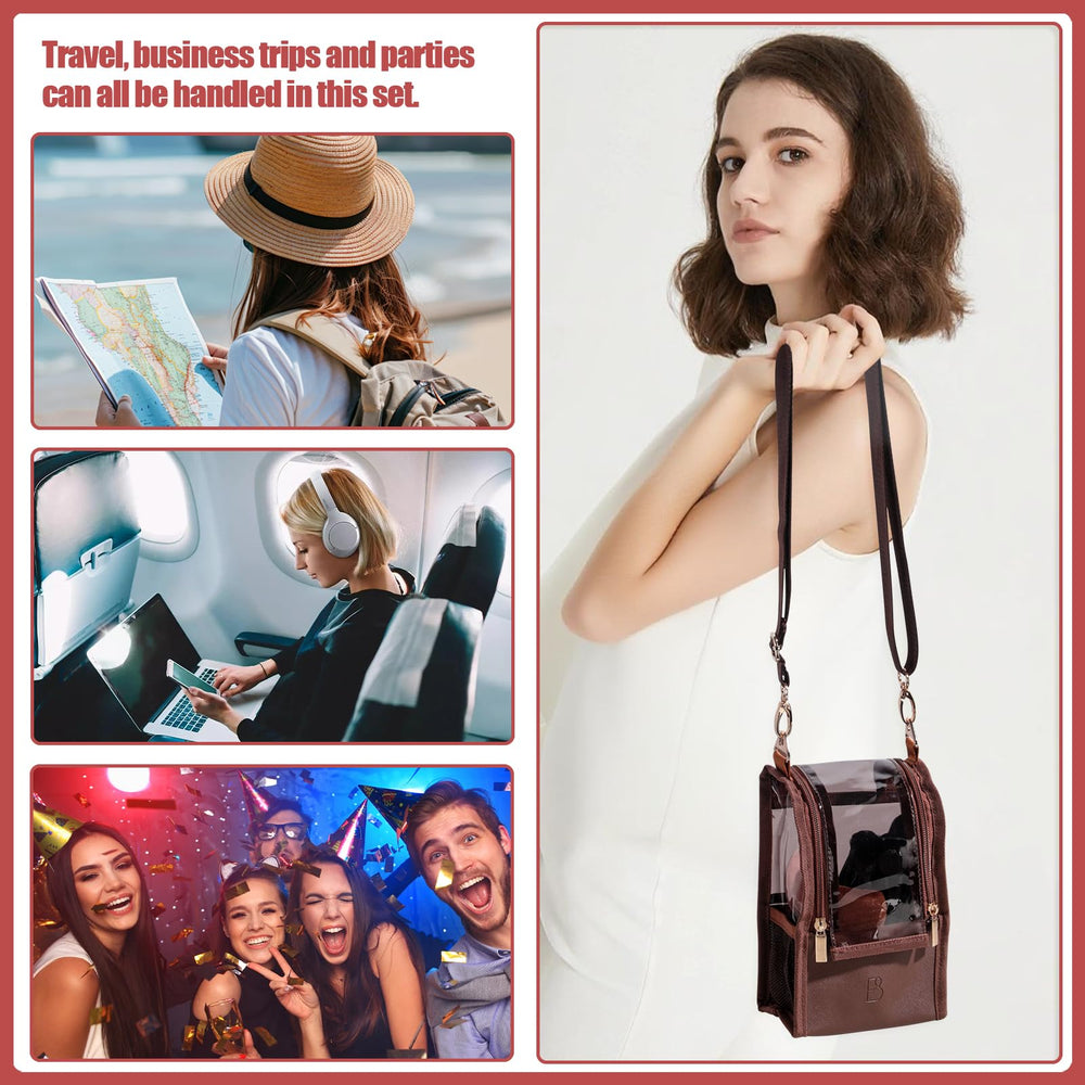 BS-MALL travel makeup bag keeps brushes organized on the go.