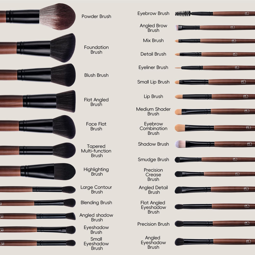 BS-MALL triangular foundation brush and sponge deliver precise, seamless base application.